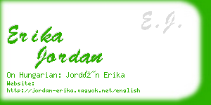 erika jordan business card